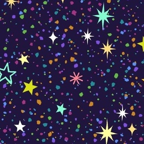 Neon Stars Fabric, Wallpaper and Home Decor | Spoonflower